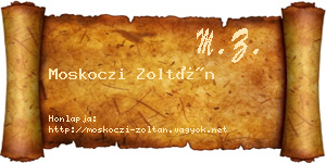 Moskoczi Zoltán névjegykártya